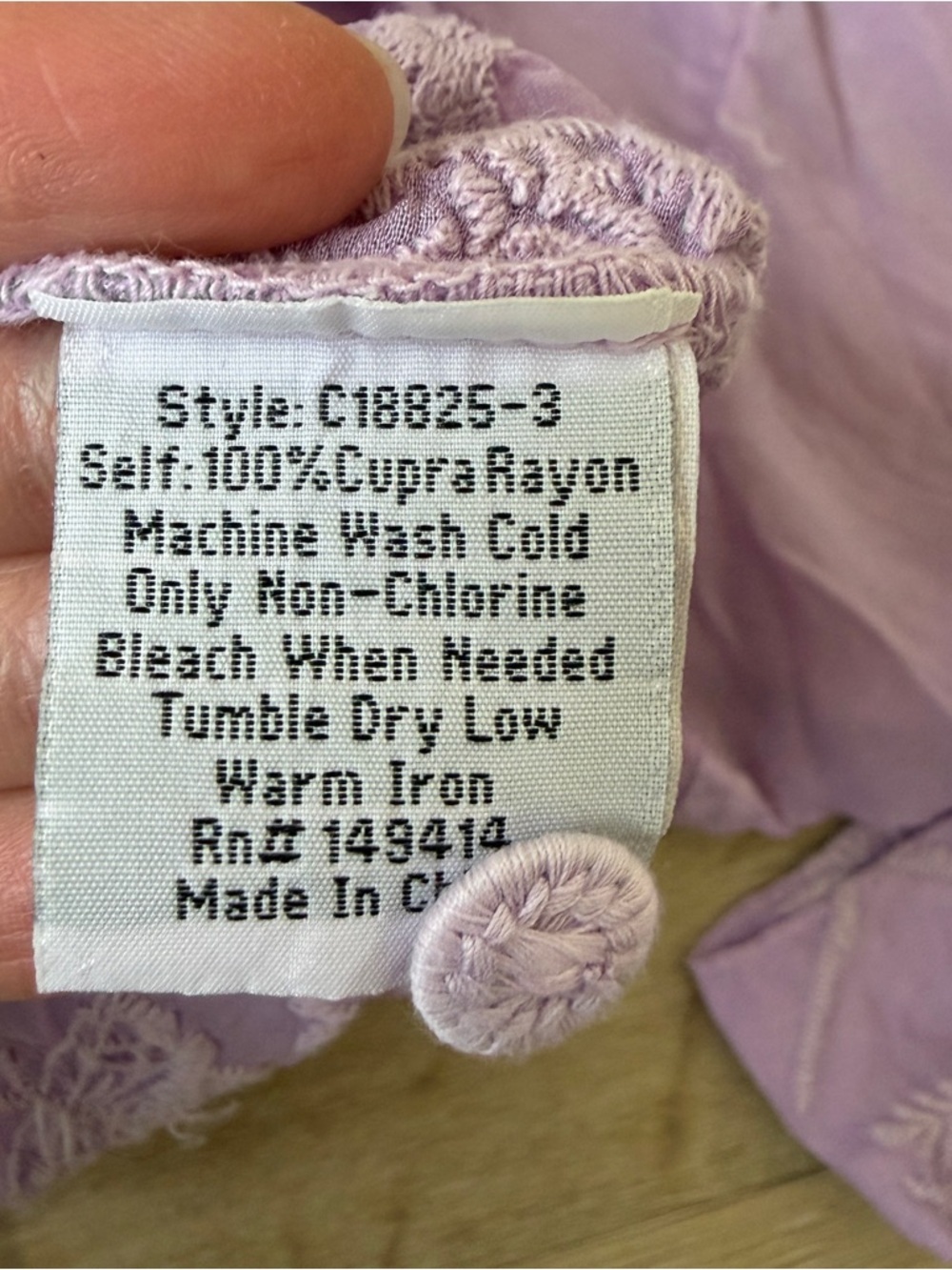 NWT Johnny Was Sz S Slim Audrey Blouse Purple Embroidered Cupra Rayon - Picture 6 of 8